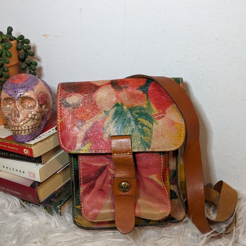 Patricia Nash Purse Vintage Victorian Garden Floral Leather Crossbody